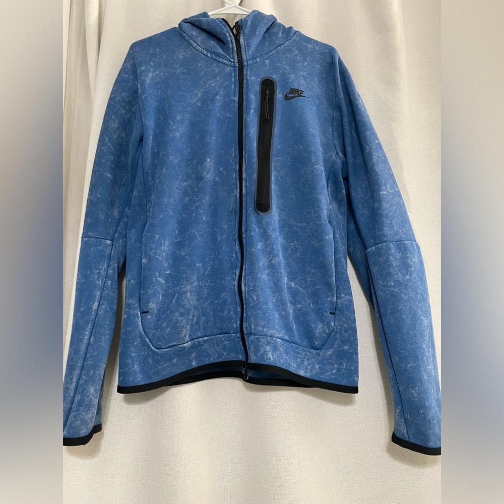 Nike Tech Fleece Wash Full-Zip Hoodie in blue Sz Small